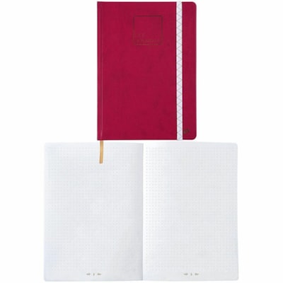 Quo Vadis Life Journal Dots Notebook - 224 Pages - Printed - 90 g/m² Grammage - 8.27" (210 mm) Height x 5.91" (150 mm) Width - White Paper - Prune Dotted Cover - Elastic Closure, Page Marker, Index Page, Bookmark, Pocket - 1 Unit 15 X 21 CM PRUNE 215 NUMBERED PAGES