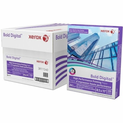 Papier à usages multiples Bold Digital Laser - Blanc Xerox - 98 Luminosité - format Tabloid - 11 po (279,40 mm) x 17 po (431,80 mm) - 24 lb (10886,22 g) Poids de Base - 90 g/m² Grammage - Lisse - Technologie ColorLok, Sans acide, Imprimable - Blanc - 2500 Feuilles - 500 Feuilles per 24LB  BRILLANCE 98  500/PQT XEROX