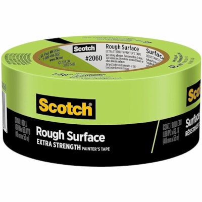 Scotch Rough Surface Painter's Tape 2060-48MP, 1.88 in x 60.1 yd - 2.17" (55 mm) Length x 1.88" (47.8 mm) Width - Green - For Rough Surface, Brick, Concrete, Wood, Stucco, Paint - 24 Case GREEN PAINTER'S TAPE 