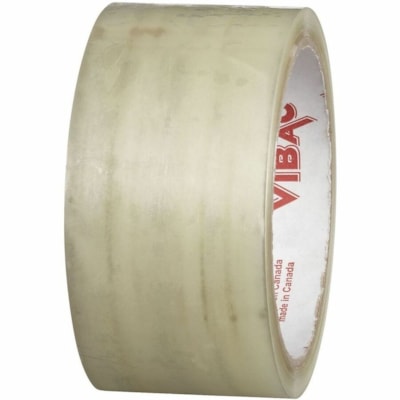 Vibac - Ruban d'emballage 630-0247 - longueur de 54,7 vg (50 m) x largeur de 1,89 po (48 mm) x épaisseur de 1,80 mil (0,05 mm) - clair - Caoutchouc synthétique Adhésif - Handheld Dsitributeur - Pour Industriel, Carton, Raccordement, Empaquetage, Usage général, Papi QUALITÉ INDUSTRIELLE  1 8 MIL EMBALLAGE DE 6