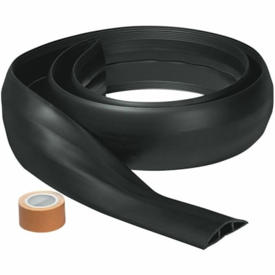 DURALINE Cable Organizer - Cable Cover - Black - 180" (4572 mm) Length - Polyvinyl Chloride (PVC)  