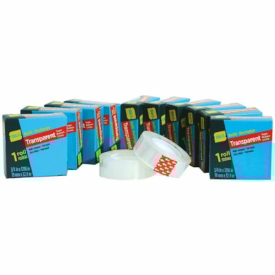 Seal-It Transparent Tape - 36 yd (32.9 m) Length x 0.75" (19.1 mm) Width - 1" (25.40 mm) Core - Glossy - Transparent - For Stationery, Sealing, Mending, Office - 12 / Pack  