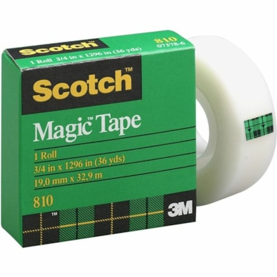 Scotch Magic Invisible Tape - 36 yd (32.9 m) Length x 0.75" (19.1 mm) Width - Matte - Clear - For Office, Home, School, General Purpose, Document - 48 19MM X 32.9M  SCOTCH BRAND 