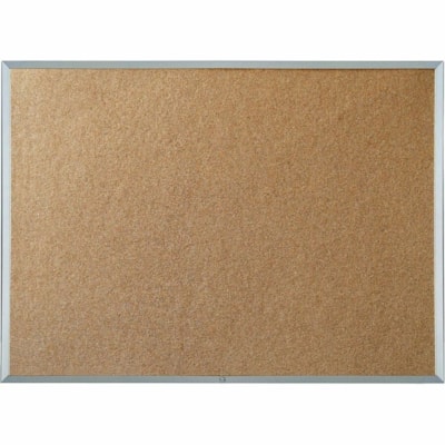 Quartet - Quartet® Tableau d'affichage économique, cadre aluminium, 2 pi x 1,5 pi - hauteur de la planche 18 po (457,20 mm) x largeur de la planche 24 po (609,60 mm) - Surface Liège - Auto-guérissant - Frame Aluminium CADRE EN ALUMINIUM 