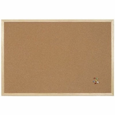 Merangue - Tableau en liège SB071001010 - Surface Liège Liège - double face, Léger, Auto-guérissant - Frame Pin Bois - hauteur de 36 po (914,40 mm) x largeur de 24 po (609,60 mm) x profondeur de 0,50 po (12,70 mm) - 1 / Unité SURFACE EN LIÈGE HAUTE QUALITÉ LéGER ET éCONOMIQUE