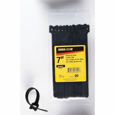 DURALINE Cable Tying - Cable Tie - Black - 7" (177.80 mm) Length - 20 Pack PACK OF 20 
