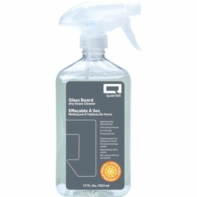 Quartet Glass Dry-Erase Board Cleaner, 17 Oz., Orange Scented - 17 fl oz (502.750003 mL) - Used as Ink Remover, Dirt Remover, Dust Remover - Quick Drying, Non-toxic - White - 1 / Pack QUARTET 