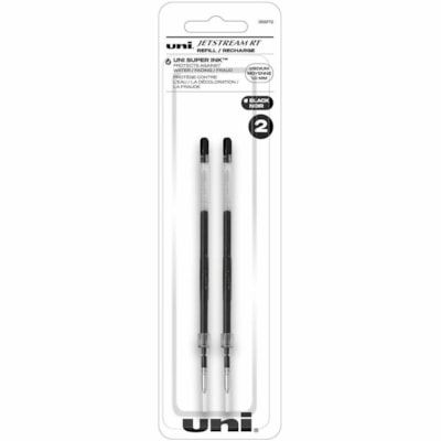 uniball¿ Ballpoint Pen Refill - 1 mm (0.04") , Bold Point - Black Ink - Quick-drying Ink, Super Ink, Water Proof, Fade Proof, Fraud Resistant, Smear Resistant - 2 / Pack 2PK GEL INK 