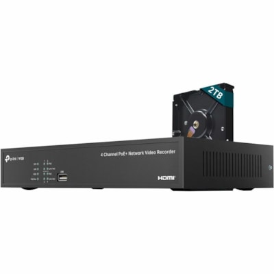 TP-LINK 4 CHANNEL POE NETWORK VIDEO RECORDER- BUILT IN 2TB H DD SPEC: H.265+/H.26