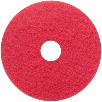 Prime Source Red Buffing Low Speed Floor Pad - Round - 14" (355.60 mm) Diameter - Buffing, Floor, Scrubbing, Polishing, Cleaning - 350 rpm to 800 rpm Speed Supported - Scuff Mark Remover, Dirt Remover, Textured - Polyester - Red - 5 / Case  