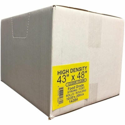 ECO II Trash Bag - Medium Size - 155.20 L Capacity - 43" (1092.20 mm) Width x 48" (1219.20 mm) Length - Clear - Resin - Garbage, Industrial, Office - 200 / Case  ECO II MANUFATURING INC