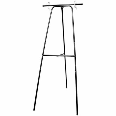 Quartet Black Magic Easel, Tripod - 67" (1701.80 mm) Height - Freestanding, Tabletop - Steel - Black - Adjustable, Telescoping Leg, Hinge System HEIGHT OF LECTURE PAD CAN BE ADJUSTED PAD NOT INCL.QUARTET