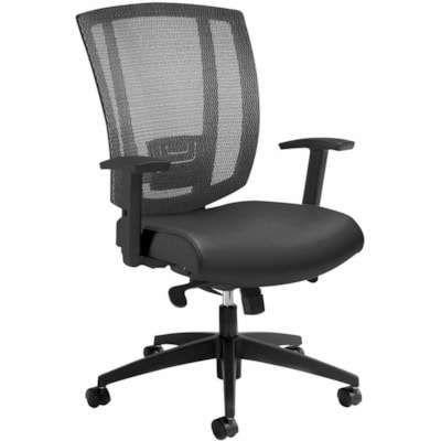 Offices To Go - Chaise Avro - Maille Back Material - 5 branches Base - Charbon, Natural - Luxhide, Cuir reconstitué OFFICES TO GO   AVRO FAUTEUIL A BASCULEMENT SYNCHRO