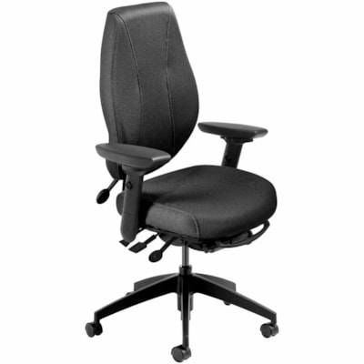ergoCentric airCentric Chair - Black Seat Color - Foam, Fabric Seat Material - Black Back Color - Midnight Black Frame Color - 5-star Base - Armrest SMALL SIZE 