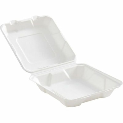 Eco Guardian - Boîte de stockage EG-N-C026 - Alimentaire - Adapté au micro-ondes - Oven Safe - Bagasse, Fibre Corps - 50 / emballage COMPOSTABLE 