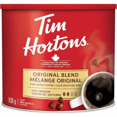 Tim Hortons Coffee - Medium - 32.8 oz (930 g) Per Pack - Original Blend, Arabica CANISTER 