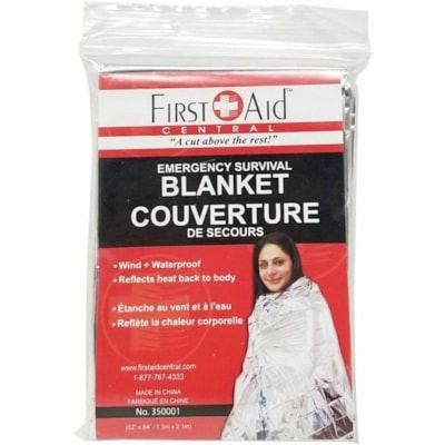 First Aid Central Emergency Blanket - 1 x Piece(s) - 1 / Unit 1.3 M X 1.2 M 1 PER BAG - REFILL COMPONENT