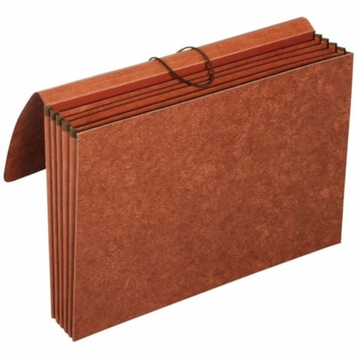 Pendaflex Legal Recycled Filing Envelope - 8 1/2" x 14" - 700 Sheet Capacity - Red Fiber - Brown - 10% Recycled - 10 / Box 15X10 RED FIBRE W/ 4 POCKETS ELASTIC TIE