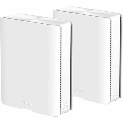 Asus ZenWiFi BQ16 Pro(W-2-PK) Wi-Fi 7 IEEE 802.11 a/b/g/n/ac/ax/be Ethernet Wireless Router - Quad Band - 2.40 GHz ISM Band - 5 GHz UNII Band - 12 x Antenna(12 x Internal) - 3.66 GB/s Wireless Speed - 3 x Network Port - 2 x Broadband Port - USB - 10 Gigabit Ethernet - VPN Supported  