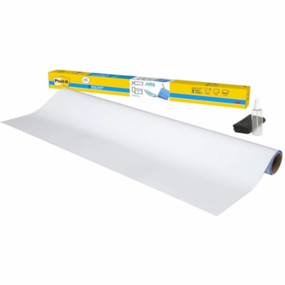 Post-it® Easy Erase Whiteboard Surface, White, 50' x 4' - White Plastic Surface - Assembly Required - 1 Each WHITEBOARD SURFACE & SHEETS EE50X4