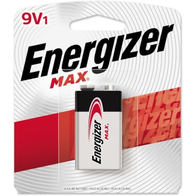 Energizer MAX Alkaline 9 Volt Batteries - For Multipurpose - 9V - 595 mAh - 9 V DC - 1 / Pack LONG LIFE ALKALINE 100% MERCURY FREE