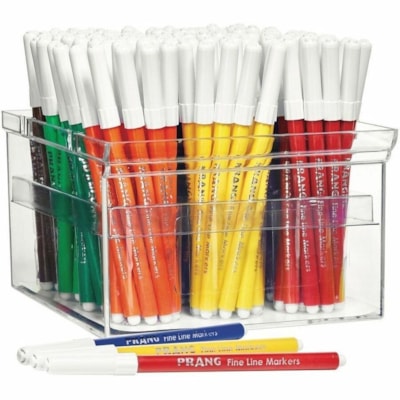 Prang Classic Art Markers - Fine Tip - Fine Bullet Marker Point - Black, Blue, Brown, Gray, Orange, Green, Peach, Pink, Purple, Red, Yellow, ... Ink - 144 / Pack BREAK-RESISTANT TIP 