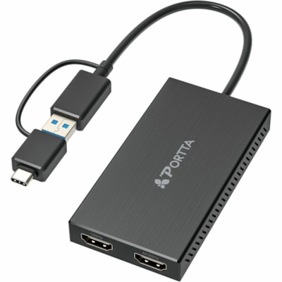 Adaptateur audiovisuel BTI - 1920 x 1080 Supported DMI-B USB TO DUAL HDMI ADAPTER   USB A/C TO 2X HDMI