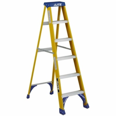 Louisville - Echelle LP-60697 - 250 lb (113398,09 g) Capacité de Charge - Type I - Argenté, Jaune CSA CLASSE 1  250 LB 