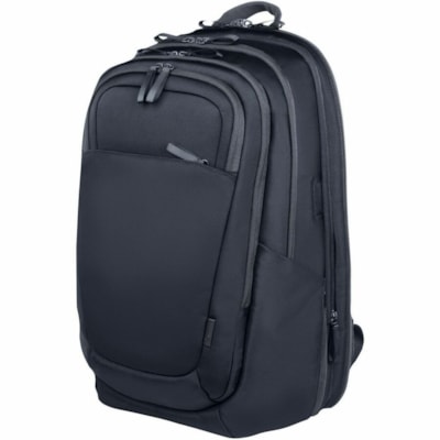 HP Travel Plus Carrying Case (Backpack) for 17" to 17.3" Notebook - Graphite Blue - Water Resistant, Bump Resistant, RFID Resistant, Puncture Resistant Zipper - Expanded Polyethylene Foam (EPE), Polyester, Plastic Body - Polyester Exterior Material - Checkpoint Friendly - Shoulder Strap, Waist Strap BACKPACK 