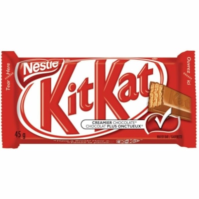 Chocolat Kitkat - Lait au chocolat, D'origine - Emballé séparément - 48 / boîte  