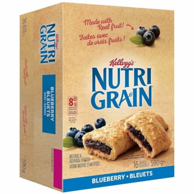 Nutri-Grain - Céréales 28245 - Myrtille - 1,31 oz (37 g) - 16 / boîte  