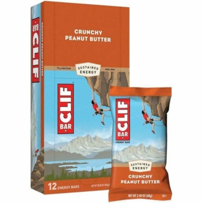 Clif Bar Crunchy Peanut Butter - Individually Wrapped, Non-GMO, Trans Fat Free, Cholesterol-free - Crunchy Peanut Butter - 2.40 oz (68 g) - 12 / Box 12 X 68GR ONT & AB ONLY