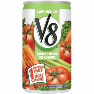 V8 - Jus 15882 - Prête à boire - Sans sucre - 156 mL - LégumesCannette - 48 / Carton 48 / CASE 