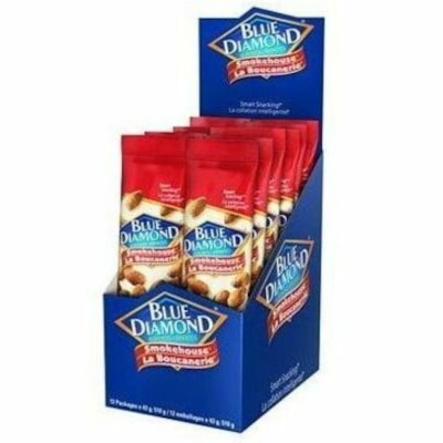 Blue Diamond Almonds, Smokehouse, 43 g, 12/BX - Cholesterol-free, Individually Wrapped - Smokehouse - 1.52 oz (43 g) - 12 / Box BLUE DIAMOND ALMONDS 