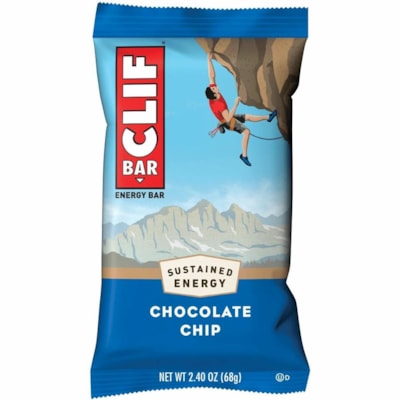 Clif Bar Chocolate Chip - Individually Wrapped, Non-GMO, Trans Fat Free, Cholesterol-free - Chocolate Chip - 2.40 oz (68 g) - 12 / Box 12 X 68GR ONT & AB ONLY