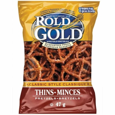 Rold Gold Classic Thins Pretzels, 47 g, 40/CT - Trans Fat Free - Original - 1 - 47 g - 40 / Carton  