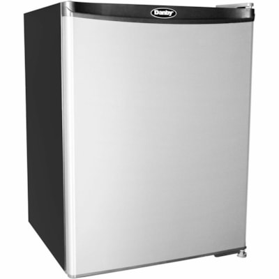 Danby 2.2 cu. ft. Compact Fridge in Stainless Steel - 62.30 L - Auto-defrost - Reversible - 62.30 L Net Refrigerator Capacity - 208 kWh per Year - Stainless Steel - 40 dB Noise 62 L COMPACT ALL REFRIGERATOR AUTOMATIC DEFROST