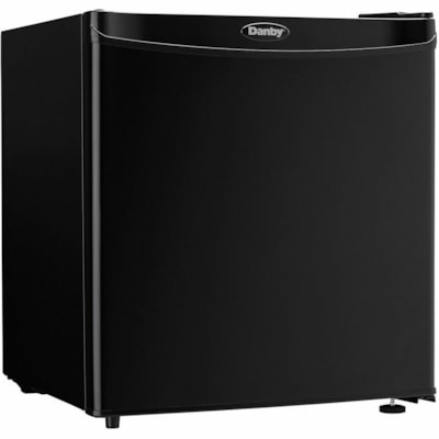 Danby 1.6 cu. ft. Compact Fridge in Black - 45.31 L - Auto-defrost - Reversible - 45.31 L Net Refrigerator Capacity - Black 45 L COMPACT ALL FRIDGE ENERGY STAR COMPLIANT