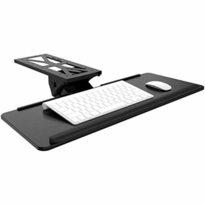 HDL Articulating Keyboard Tray - 26" Width x 9.7" Depth - Black - Vinyl, Medium Density Fiber (MDF), Metal - 1  