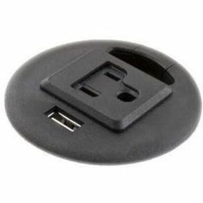 Heartwood Power Outlet - Black - Plastic - 1 WILL FIT IN TUCANA TOPS 