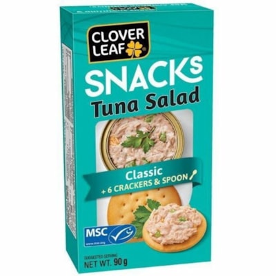 Clover Leaf Tuna Snacks - Classic - Trans Fat Free - Tuna Salad, Original - 3.17 oz (90 g) - 1 Unit  