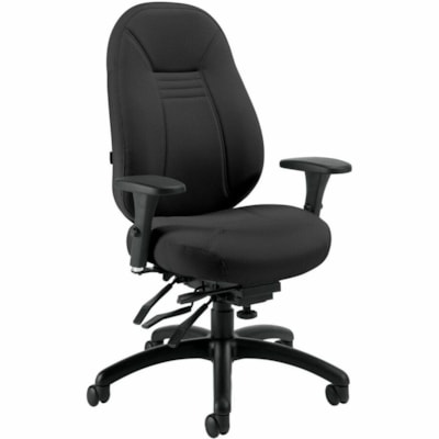 Global Chair - Fabric Seat Material - Black Back Color - Fabric, Hardwood Back Material - Black Frame Color - Wood, Fabric, Plastic OBUSFORME MID-BK ECHO TERRACE FULLY ASSEMBLED