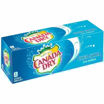 Canada Dry Club Soda - 355 mL - Soda - 12 / Case  
