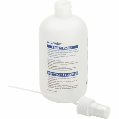 Leader - Nettoyant pour lentilles 12A25P - Pour Objectif, Écran facial, Lunettes de protection, Respirateur, Écran, Plastique, Ver, Lunettes - 473 mL - Sans silicone, Anti-buée, Anti-statique, Anti-rayureBouteille - 1 / Unité WITH SPRAY PUMP 