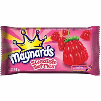 Maynards Assorted Soft Candies - Swedish Berries - Individually Wrapped - 64 g - 18 / Box  