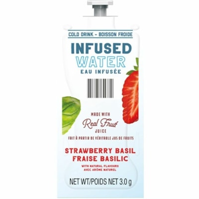 Flavia - Boisson non alcoolisée 48054 - Prête à boire - Natural - 100 / Carton WATER STRAWBERRY BASIL 