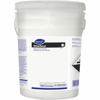 Diversey Diverforce - For Dish, Dishwasher - Concentrate - Liquid - 18.90 L - 11.6 to 14 pH - Characteristic Scent - Kosher - Red - 1 / Unit WAREWASH  AUTO DOSE 