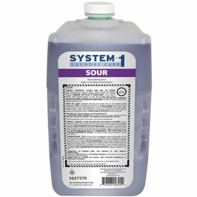 Diversey Sour- Laundry Neutralizer - For Multipurpose - Concentrate - 3.10 L - 5.5 to 6.5 pH - Unscented, Non-yellowing - Purple - 2 / Carton 2/CT  FOR TED DISPENSING 