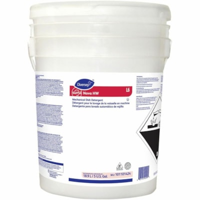 Suma Nova HW L6 - For Dish, Dishwasher - Concentrate - Liquid - 18.90 L - 12.04 to 13.18 pH - Characteristic, Ammonia Scent - Kosher - Red - 1 / Unit 1 PAIL  AUTO DISPENSING 