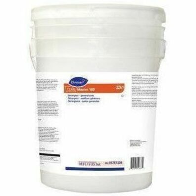Diversey Clax Master 100 22A1 - For Laundry, Linen, Industry, Professional - Concentrate - Liquid - 18.90 L - 7 pH - Heavy Duty, Kosher, Odorless, Unscented - Clear Blue - 1 / Unit 1 PAIL LAUNDRY  AUTO DOSE 